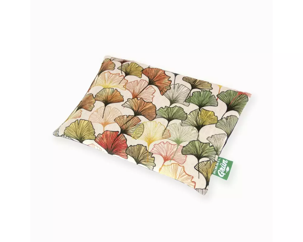 Himmelgrün Wärmekissen Ginkoblätter mit Kirschkernfüllung 30 x 20 cm