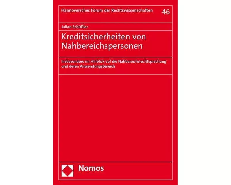 Kreditsicherheiten von Nahbereichspersonen