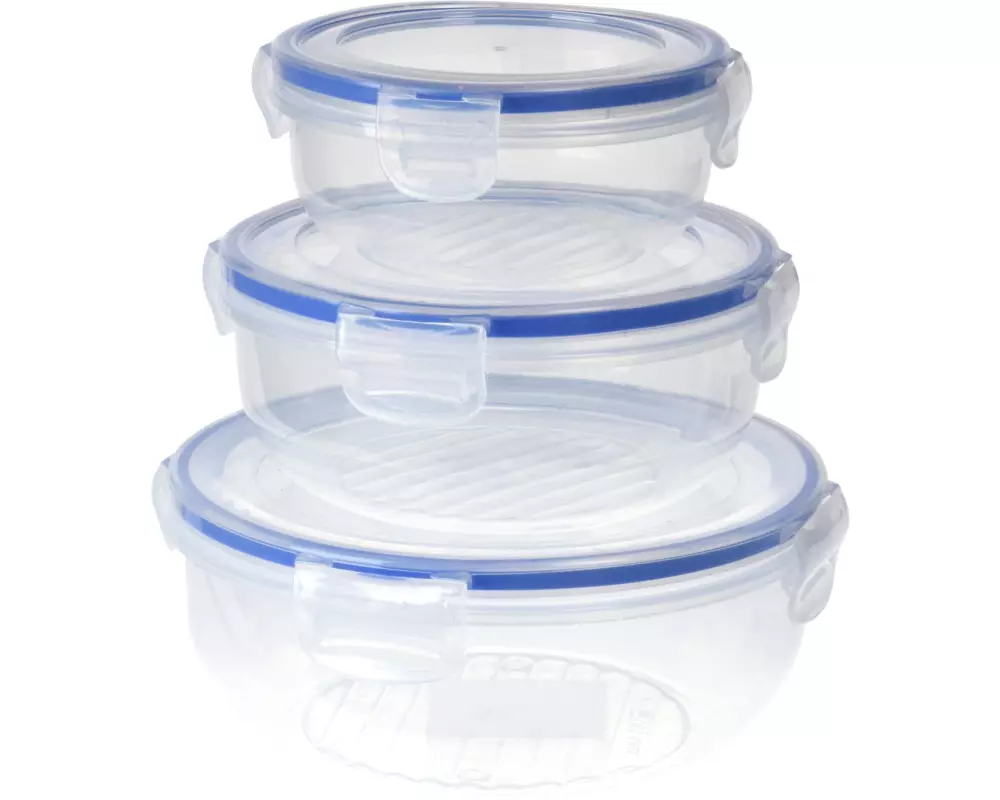 FURBER Vorratsbehälter 3-teilig rund, Transparent