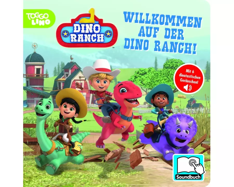 Dino Ranch - Willkommen auf der Dino Ranch! - Pappbilderbuch mit 6 integrierten Sounds - Soundbuch für Kinder ab 18 Monaten