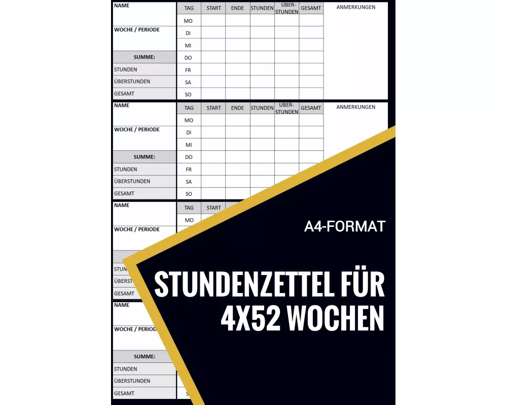 Stundenzettel für 200+ Wochen