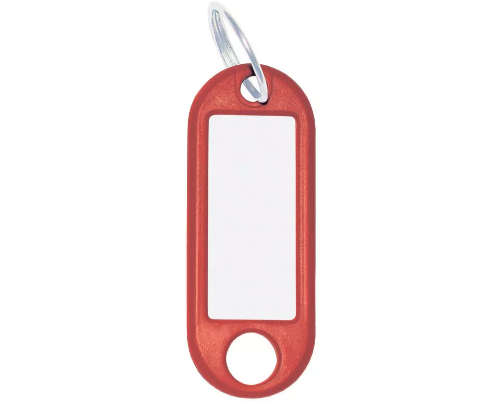 WEDO Schlüsselanhänger 18 mm mit Ring, Rot, 100 Stück
