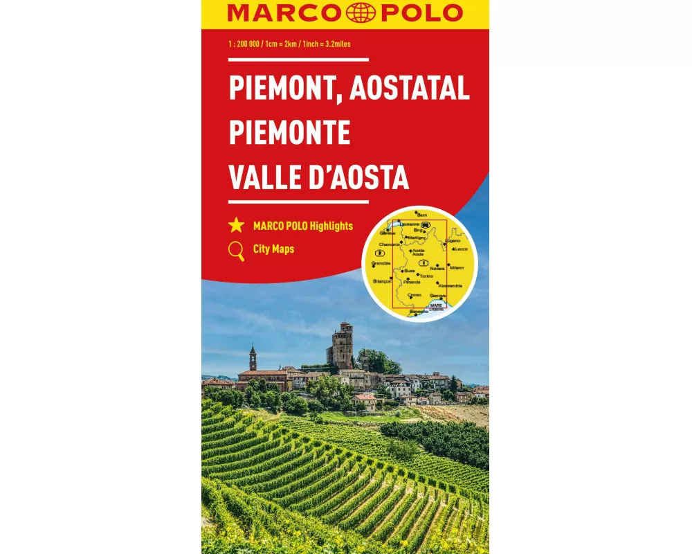 MARCO POLO Regionalkarte Italien 01 Piemont, Aostatal 1:200.000