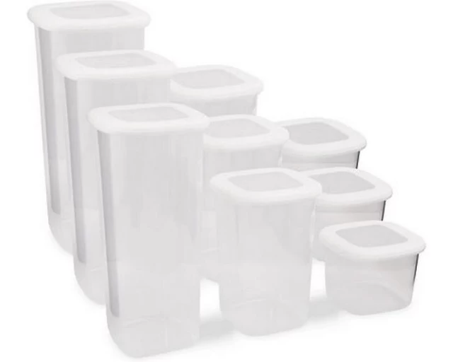 Hermia Vorratsdose 3x 500 ml, 3x 1200 ml, 3x 1750 ml, Weiss