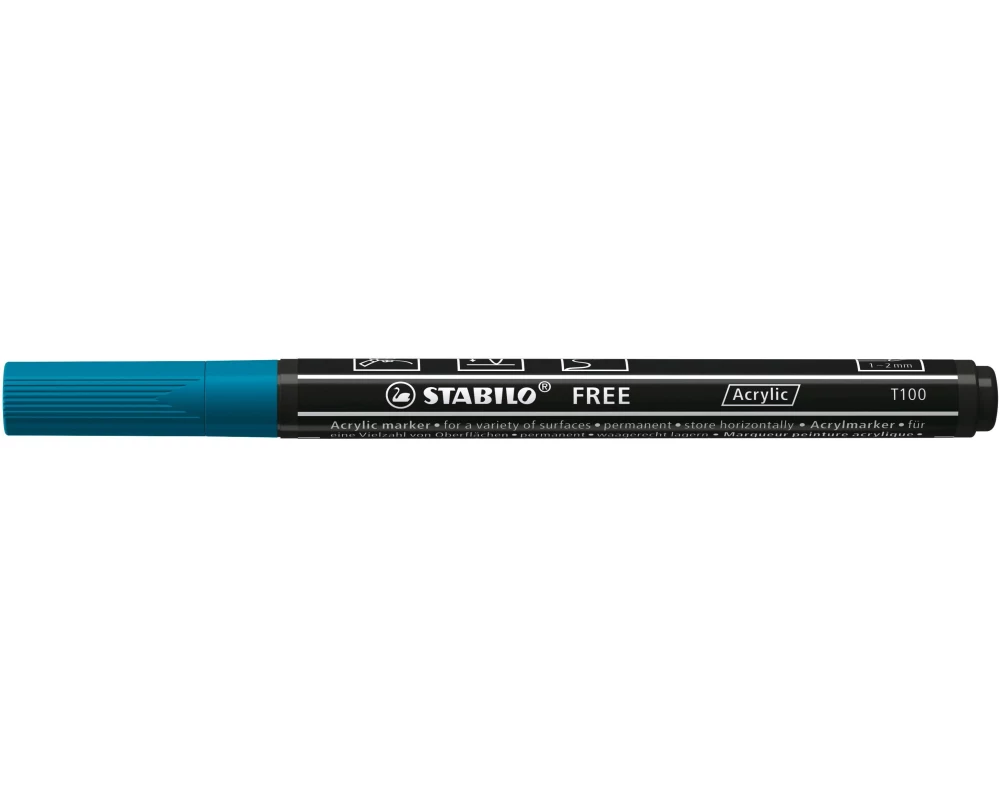 STABILO Acrylmarker Free Acrylic T100 Blaugrün