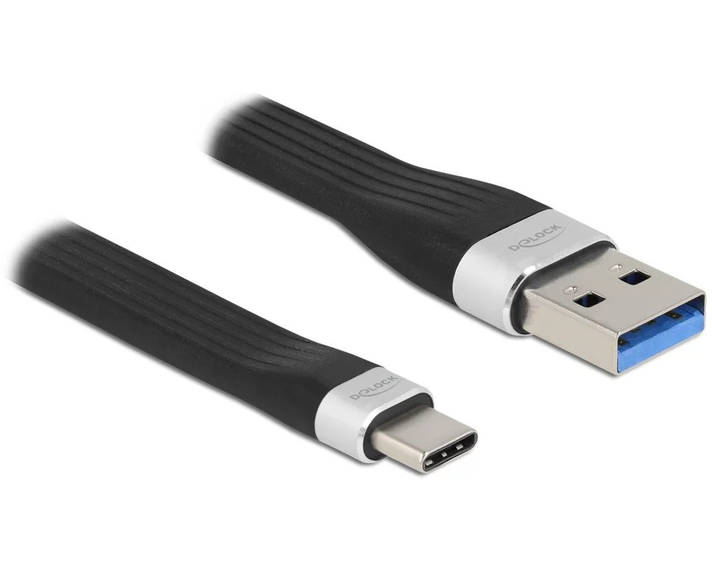 Delock USB 3.2 Gen 1 Flachbandkabel USB-A - USB-C 0.135 m