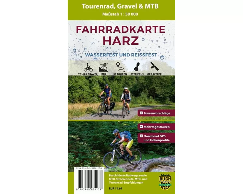 Fahrradkarte Harz 1 : 50 000