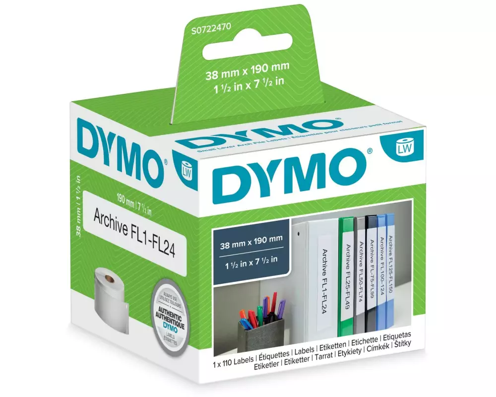 DYMO Etikettenrolle Thermo Direct 38 x 190 mm