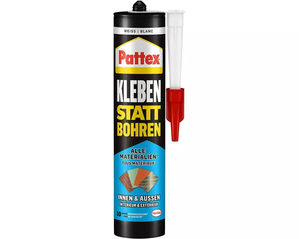 Pattex Montagekleber Innen & Aussen 450 g, Weiss
