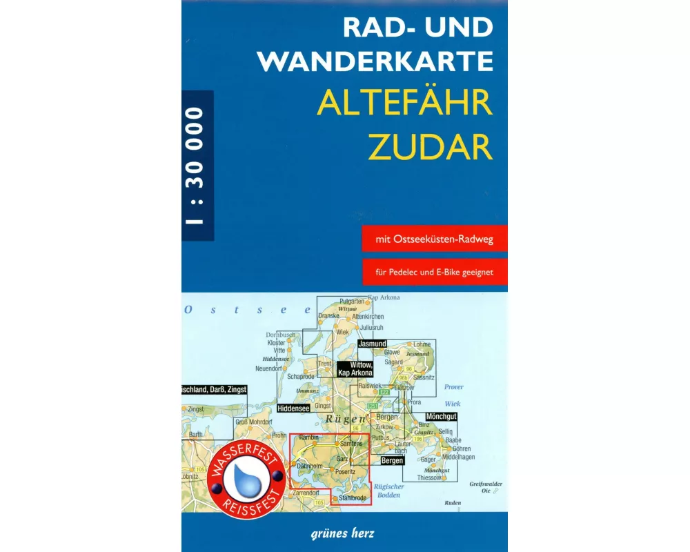 Rad- und Wanderkarte Altefähr - Zudar