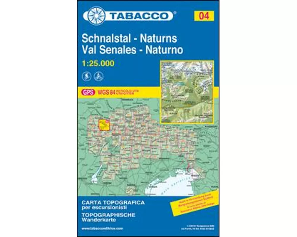 Tabacco Wandern 1 : 25 000 Schnalstal / Val Senales - Naturns / Naturno