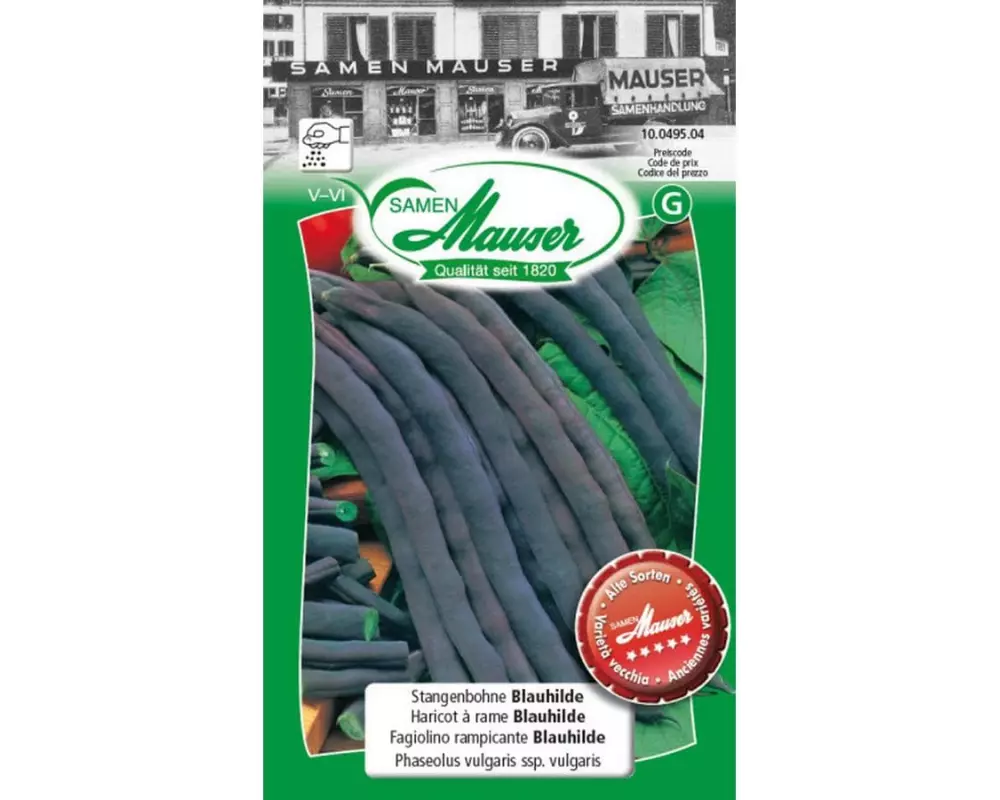 Samen Mauser Stangenbohne Blauhilde