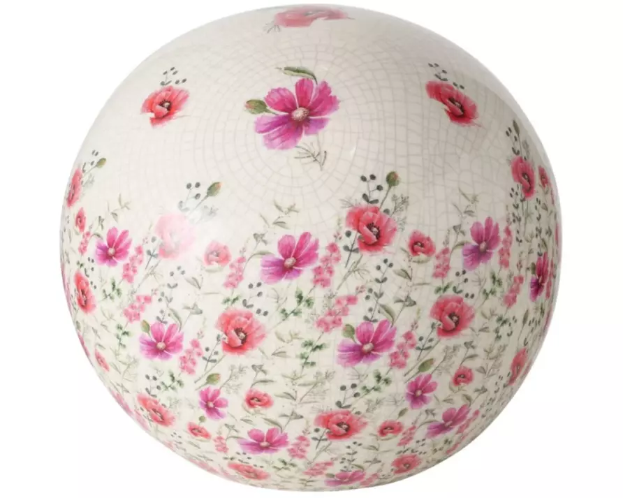 Boltze Kugel Melina Ø 20 cm, Weiss/Rosa