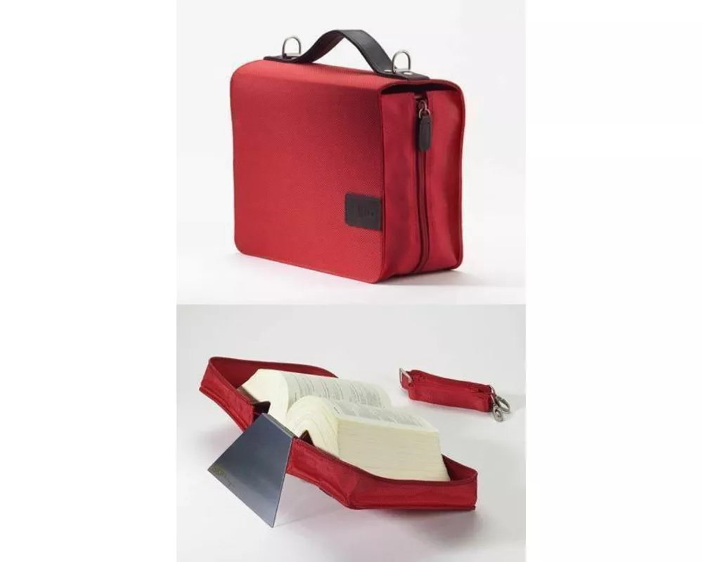 SartoriusSKIN Tasche BASIC 2.0 Gr. L in Rubin-Rot mit Tragegurt & Buchstütze