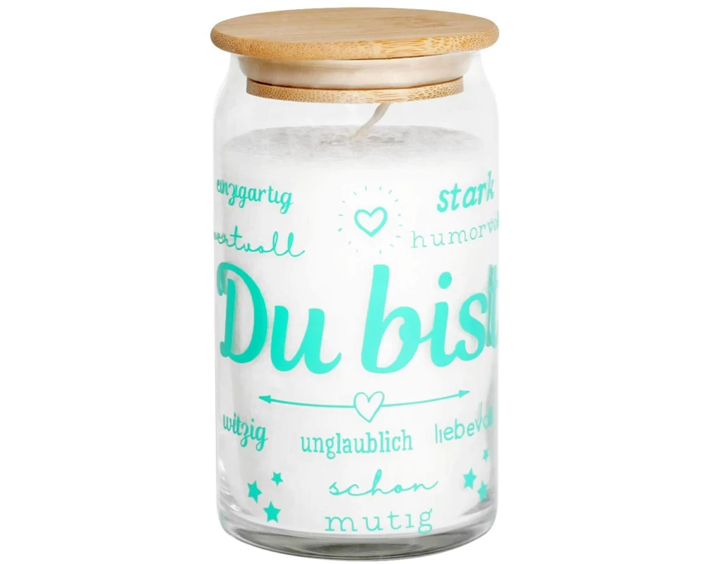 Candle Factory Kerze im Glas Du bist 12 x 7 cm