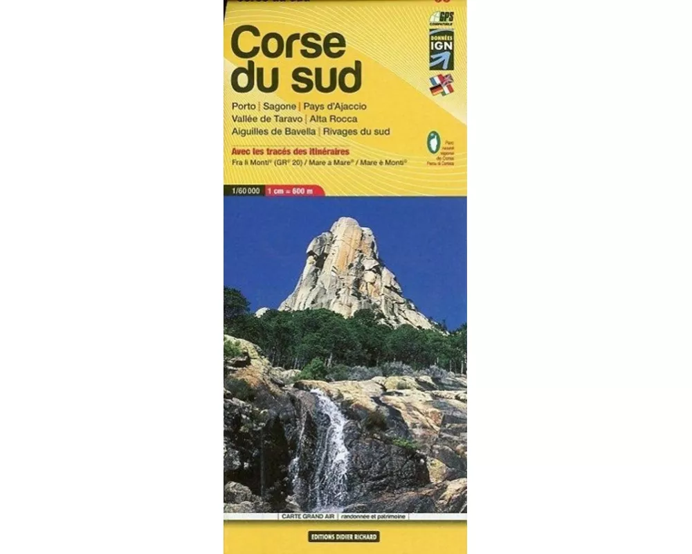 Libris Wanderkarte 09. Corse du sud (GR20) - Porto - Sagone - Pays d'Ajaccio - Vallée de Taravo - Alta Rocca - Aiguilles De Bavella - Rivages du sud.