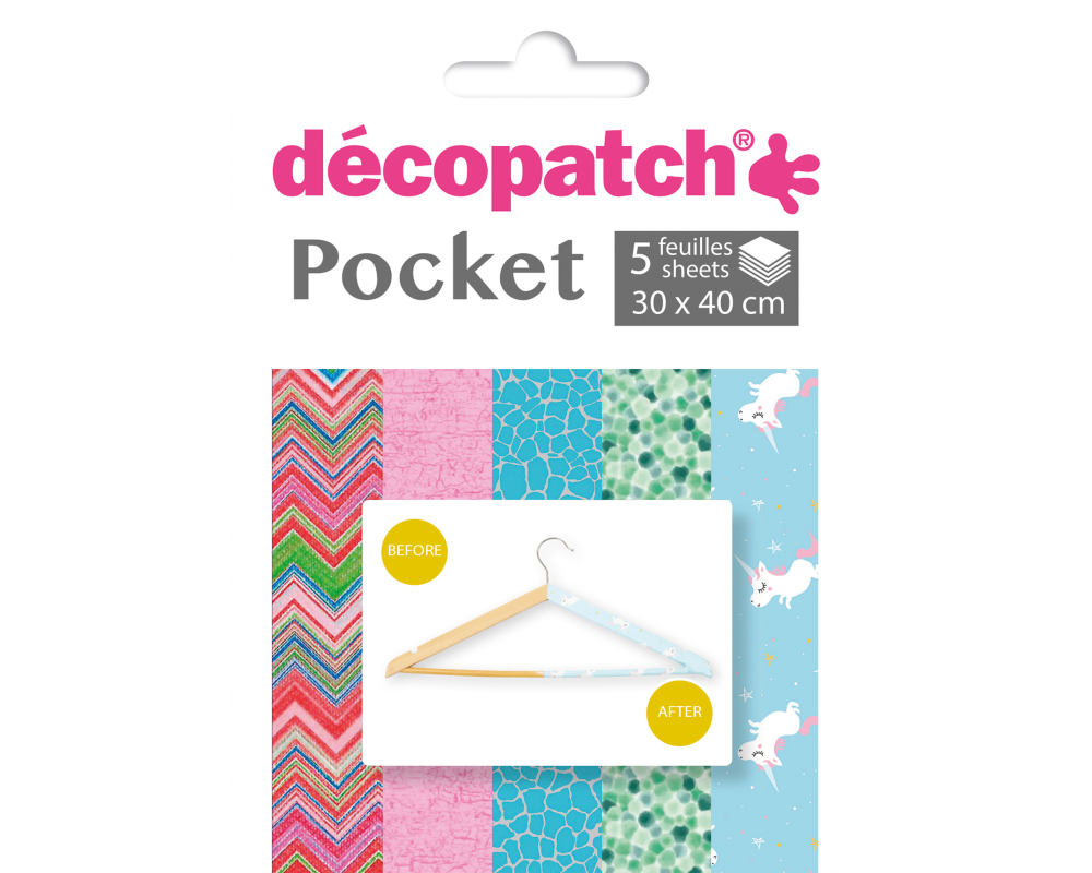 DECOPATCH Papier Pocket Nr. 30 DP030C 5 Blatt à 30x40cm