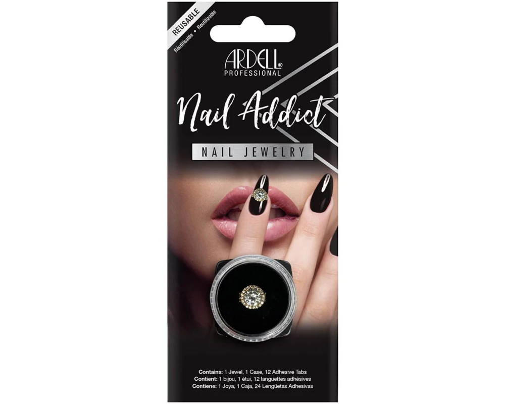 Ardell Nail Addict – Nail Jewelry Diamond Halo schwarz