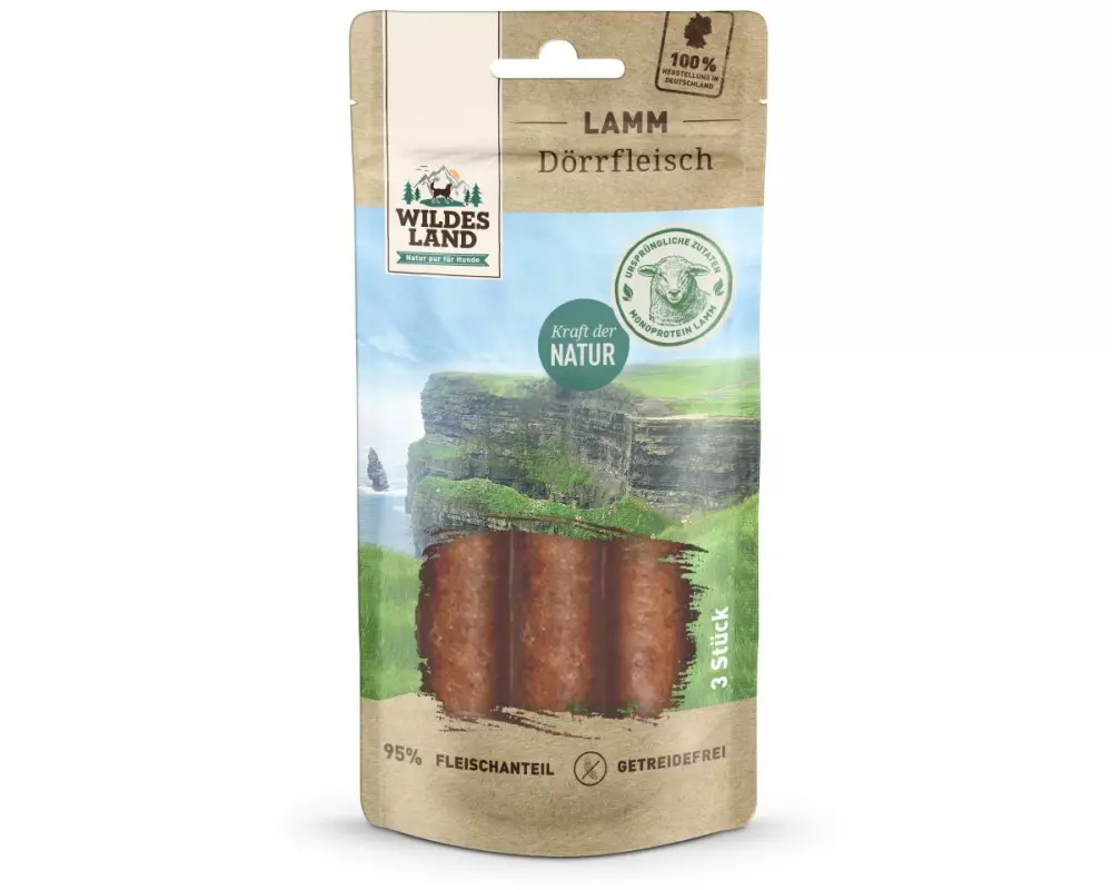 Wildes Land Snack Lamm Dörrfleisch 3 Stk.