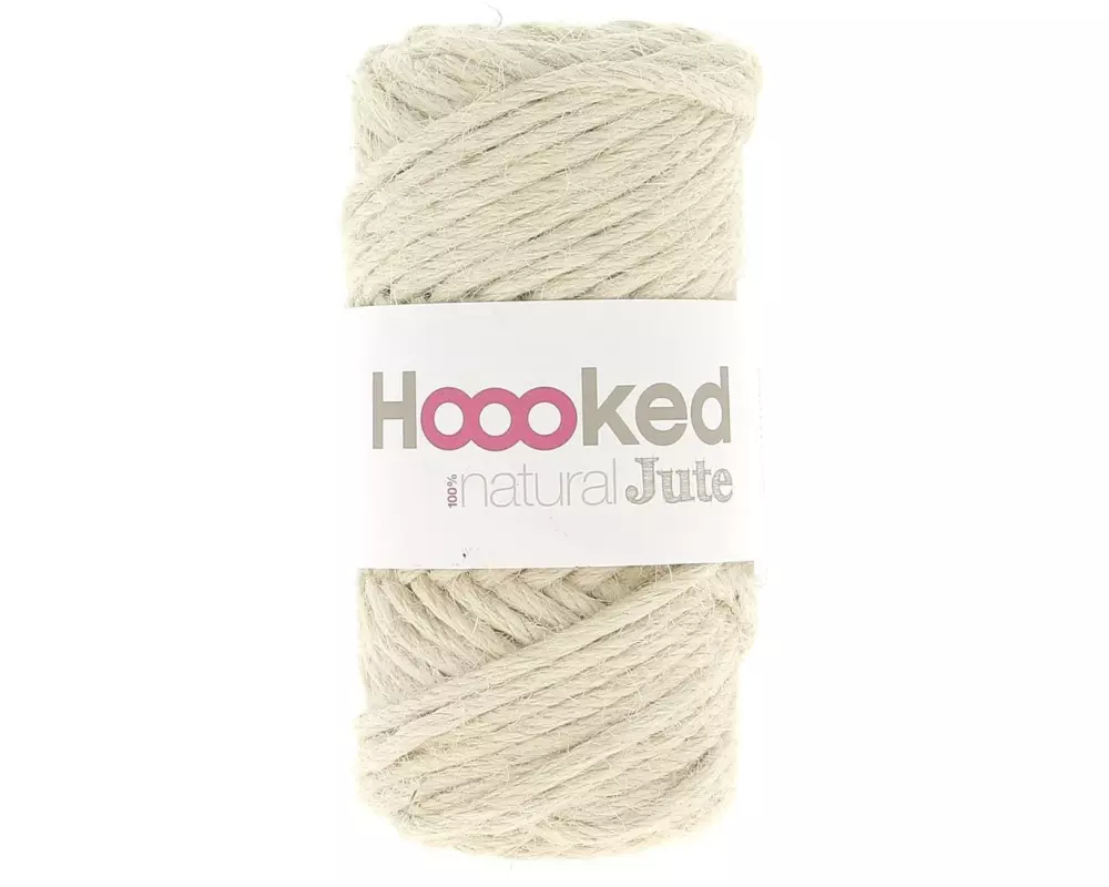 Hoooked Wolle Natural Jute Makramee Rope 350 g Crème