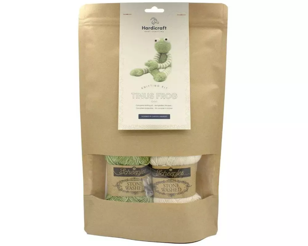 Hardicraft Strickset Frosch Tinus 38 cm
