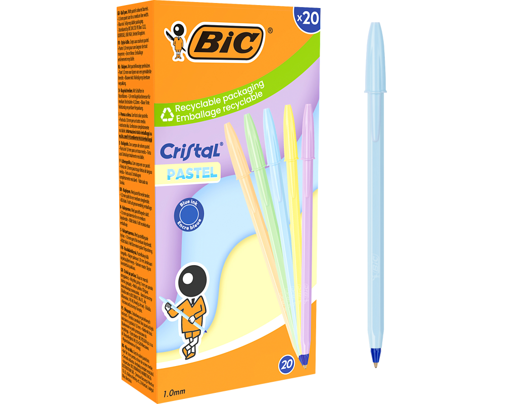 BIC Kugelschreiber Cristal 0.32mm 302550 Pastell, assortiert