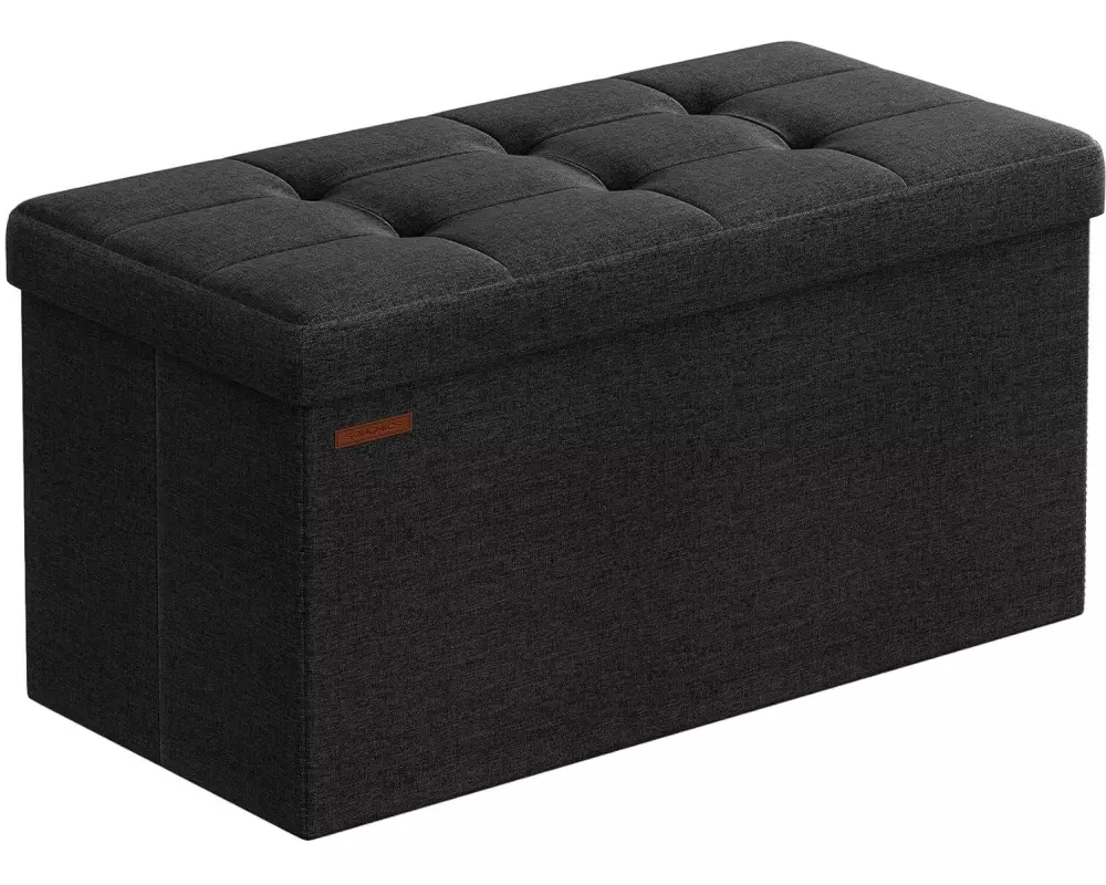 Songmics Sitztruhe 110 x 38 cm, Schwarz