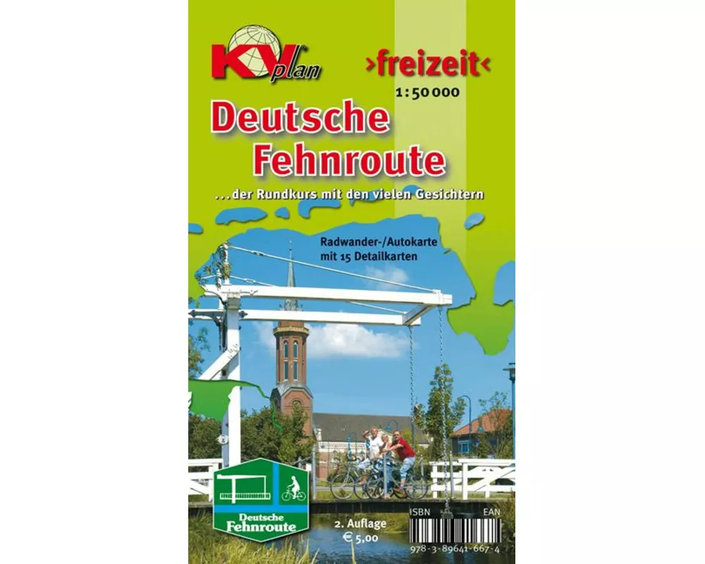 Fehnroute, KVplan, Radkarte/Routenkarte, 1:50.000 / 1:25.000