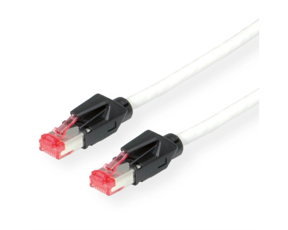 KERPEN Patchkabel Cat.6 (Class E) S/F, MegaLine F6-90, HiRose TM21, LSOH, grau, 0,5 m