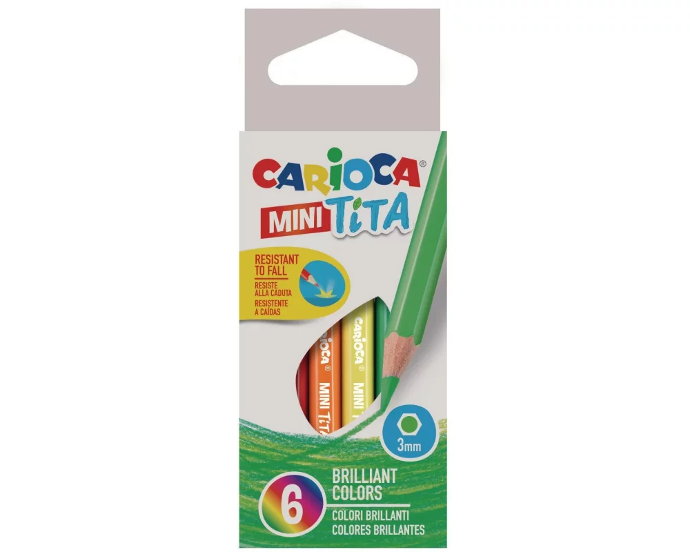 Carioca Farbstifte Mini Tita 6 Stück, Mehrfarbig