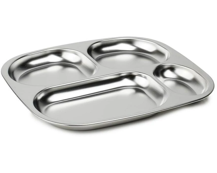 Thermobaby Tablett Edelstahl 4 Fächer 24.2 x 21.5 x 2 cm