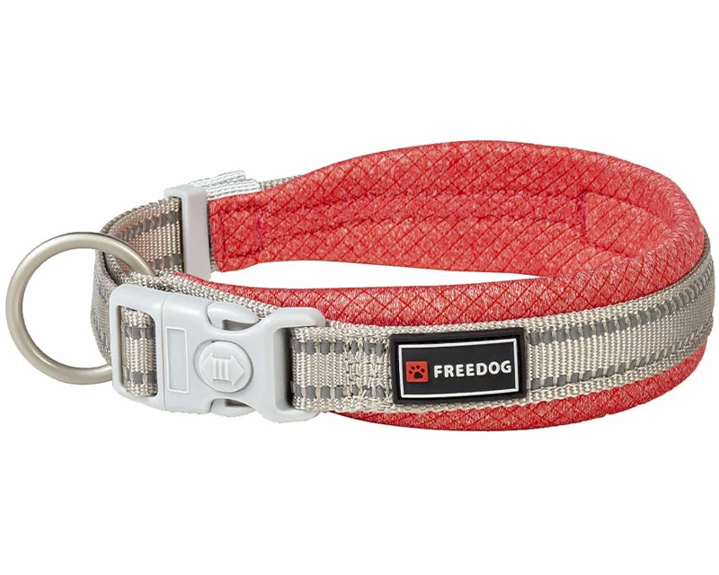 Freedog Halsband Nylon Shiva rot M