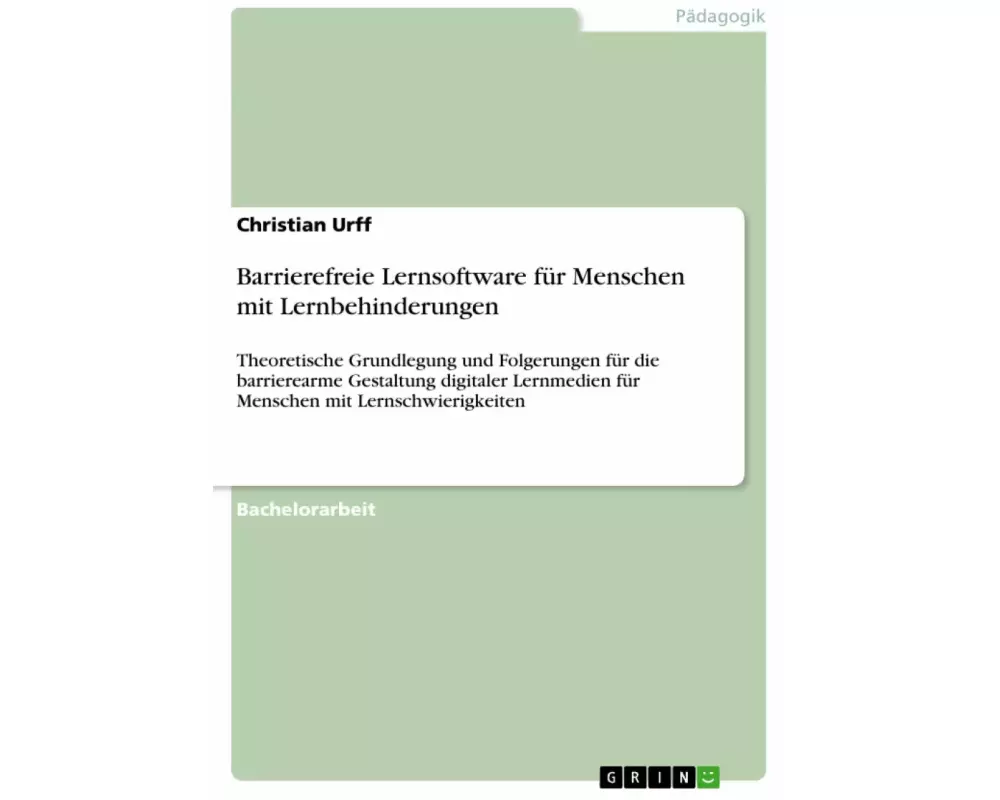 Barrierefreie Lernsoftware für Menschen mit Lernbehinderungen