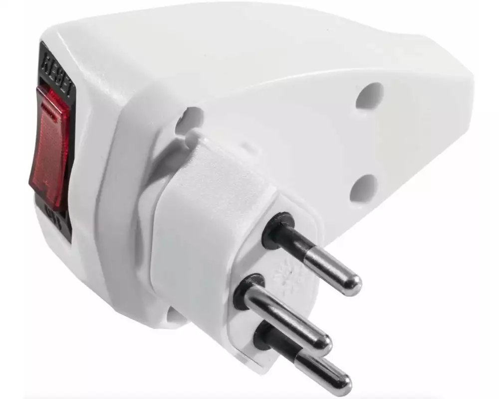 STEFFEN Montagestecker T12 mit Wippschalter Weiss