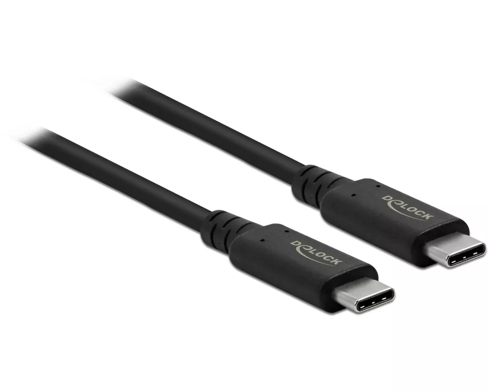 Delock USB4-Kabel 40 Gbps koaxial USB-C - USB-C 0.8 m