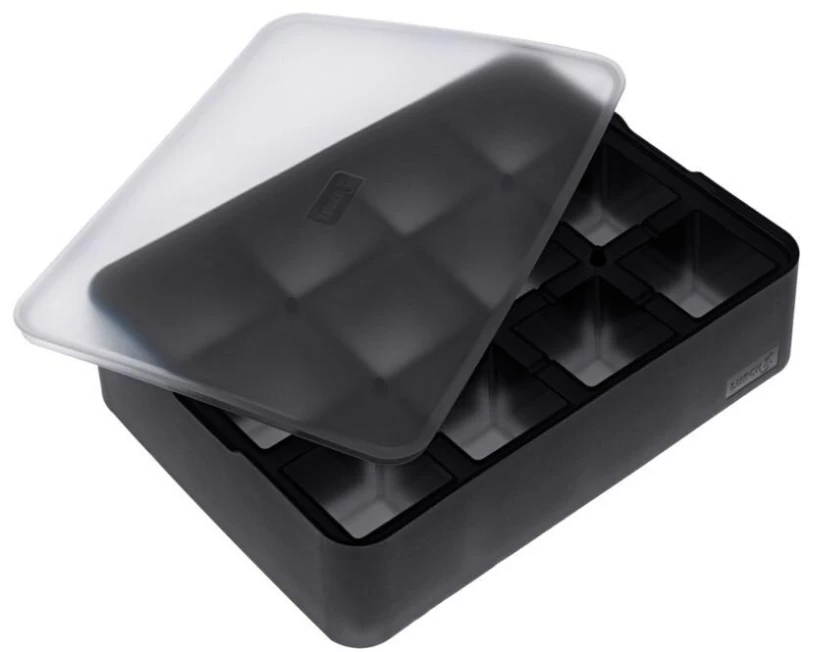 Lurch Eiswürfelform Würfel Schwarz / Transparent, 4 x 4 cm