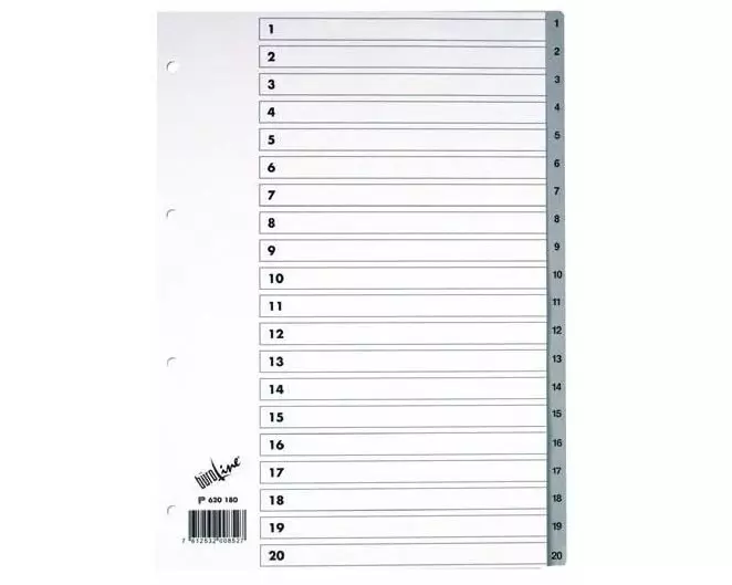 Büroline Register A4, PP 1-20 mit Indexblatt