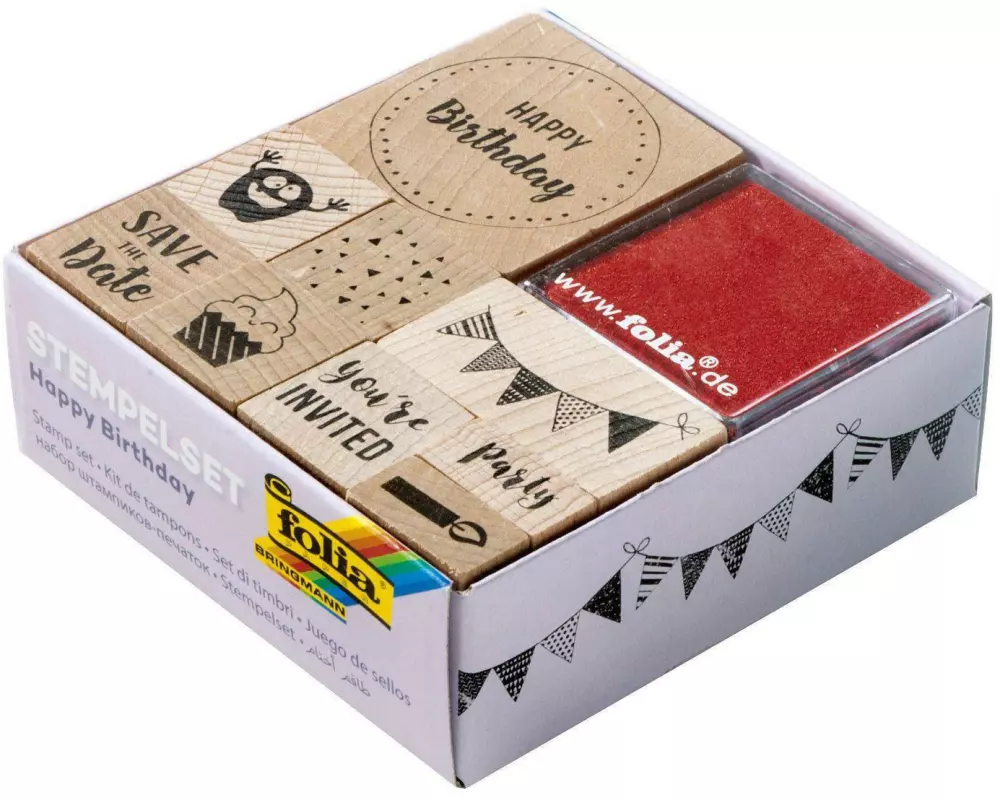 Folia Stempelset Happy Birthday Motiv: Geburtstag