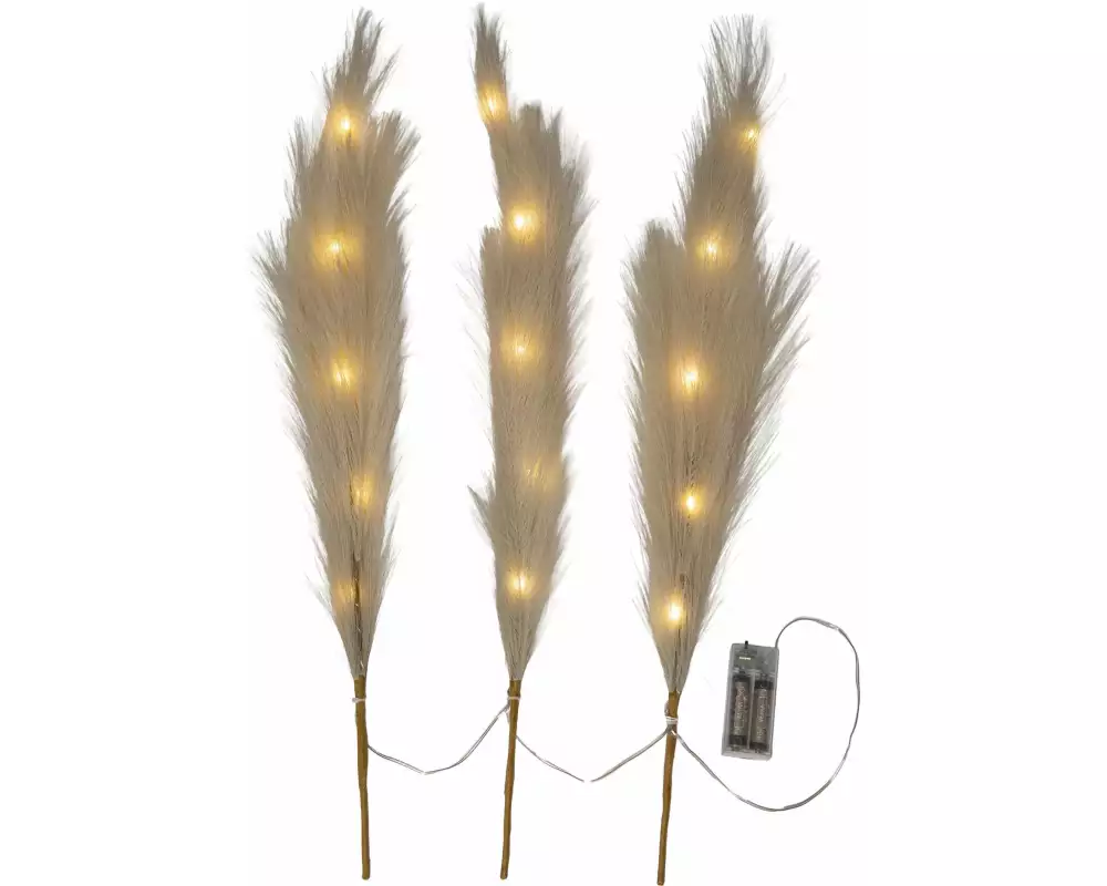 Star Trading Dekorativer Zweig Plumes Indoor, Weiss, 65 cm Höhe