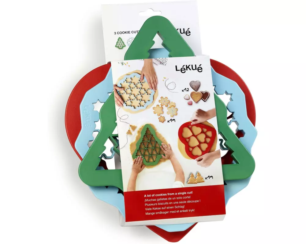 Lékué Guetzli-Ausstecher 3-teilig, Mixed