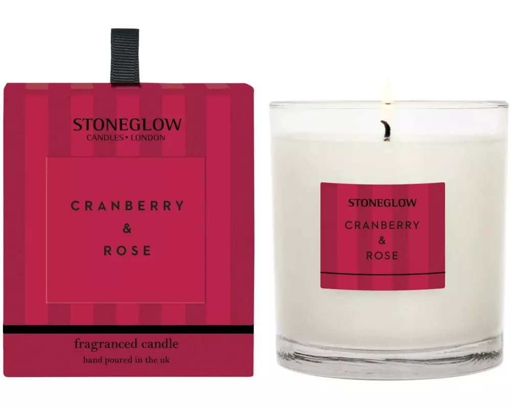 Stoneglow Duftkerze Cranberry & Rose 220 g