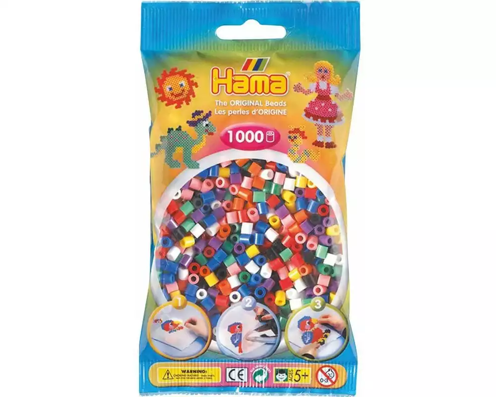 Hama Bügelperlen Midi Pink, 1000 Stück
