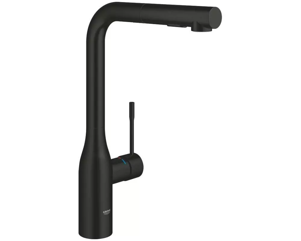 GROHE Essence New Mattschwarz mit ausziehbarer Dual-Spülbrause