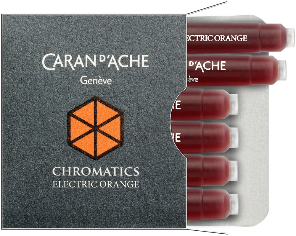 CARAN D'ACHE Tintenpatrone 8021.052 Electric Orange 6 Stück