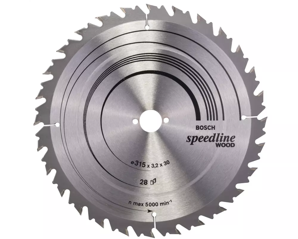 Bosch Professional Kreissägeblatt Speedline Wood, 315 x 30 x 3.2 mm, Z 28