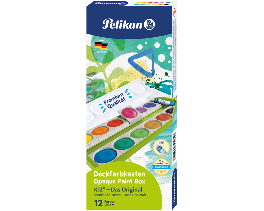 PELIKAN Farbkasten K12 701310 grün 12 Farben