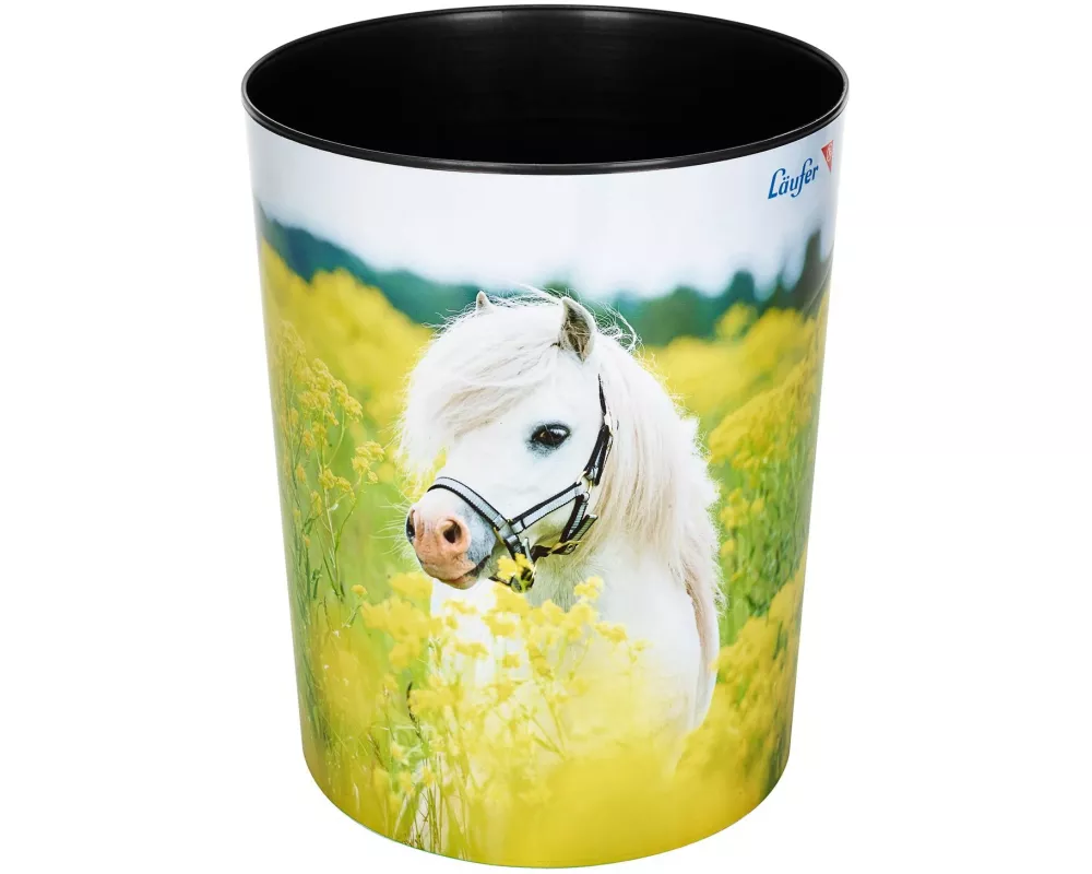 Läufer Papierkorb 13 L, Pferde im Rapsfeld