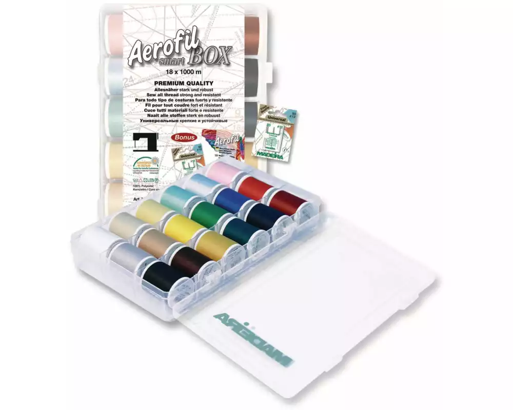 Madeira Näh-, Quilt und Overlockgarn Aerofil Smartbox Mehrfarbig
