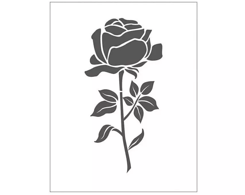 Creativ Company Prägeschablone 11 x 14 cm, Rose