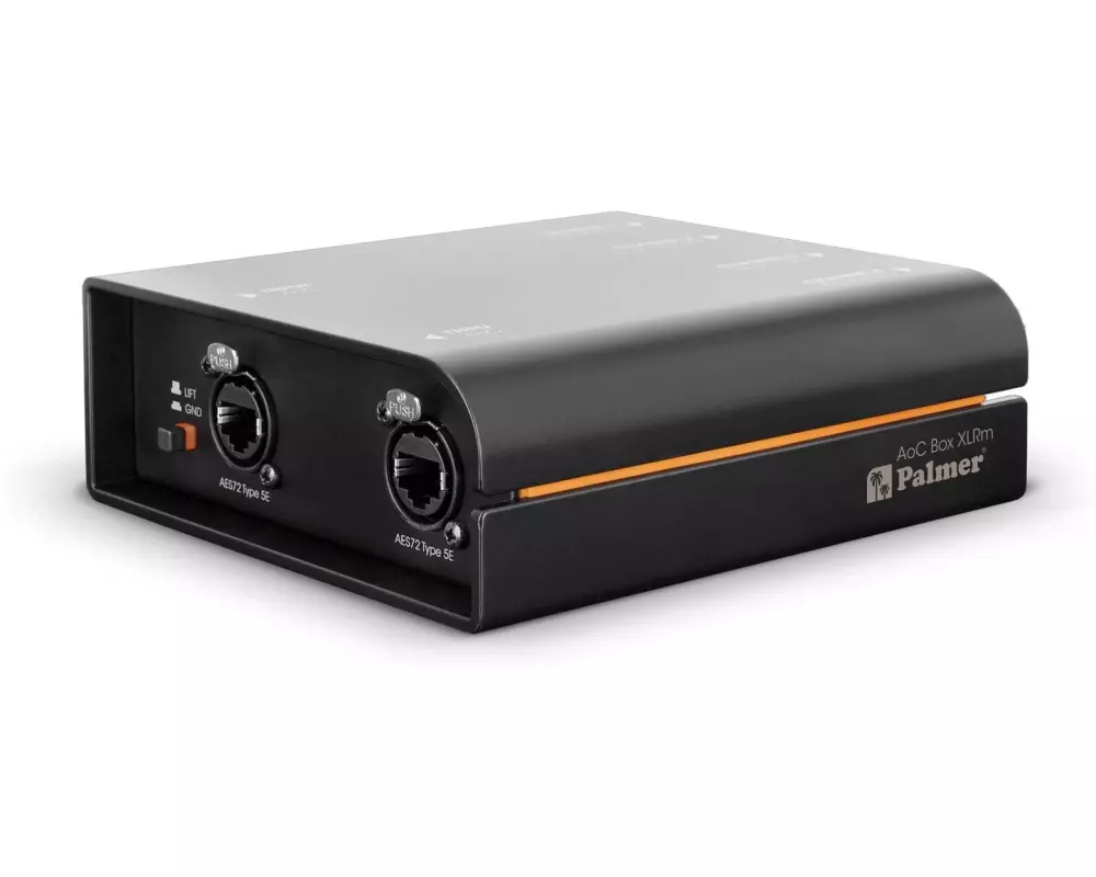 Palmer Audio-Adapter AoC Box XLRm RJ45 - XLR 3 Pole, male